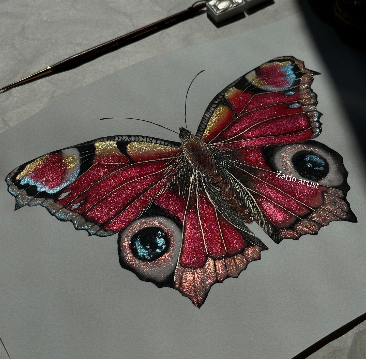 European Peacock Butterfly_ Sold