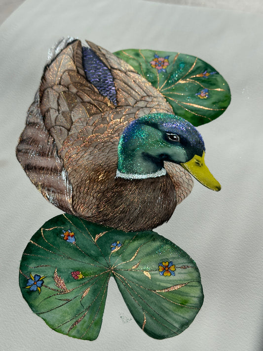 Shimmering Mallard Duck