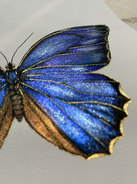 Blue Luminous Butterfly